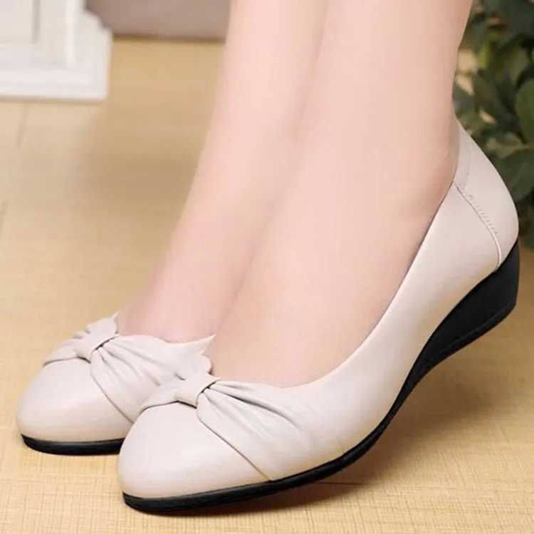 Leather flats shoes woman Butterfly-knot Fashion Women's loafers Black shoes women Soft Massage Casual Breathable ladies shoes