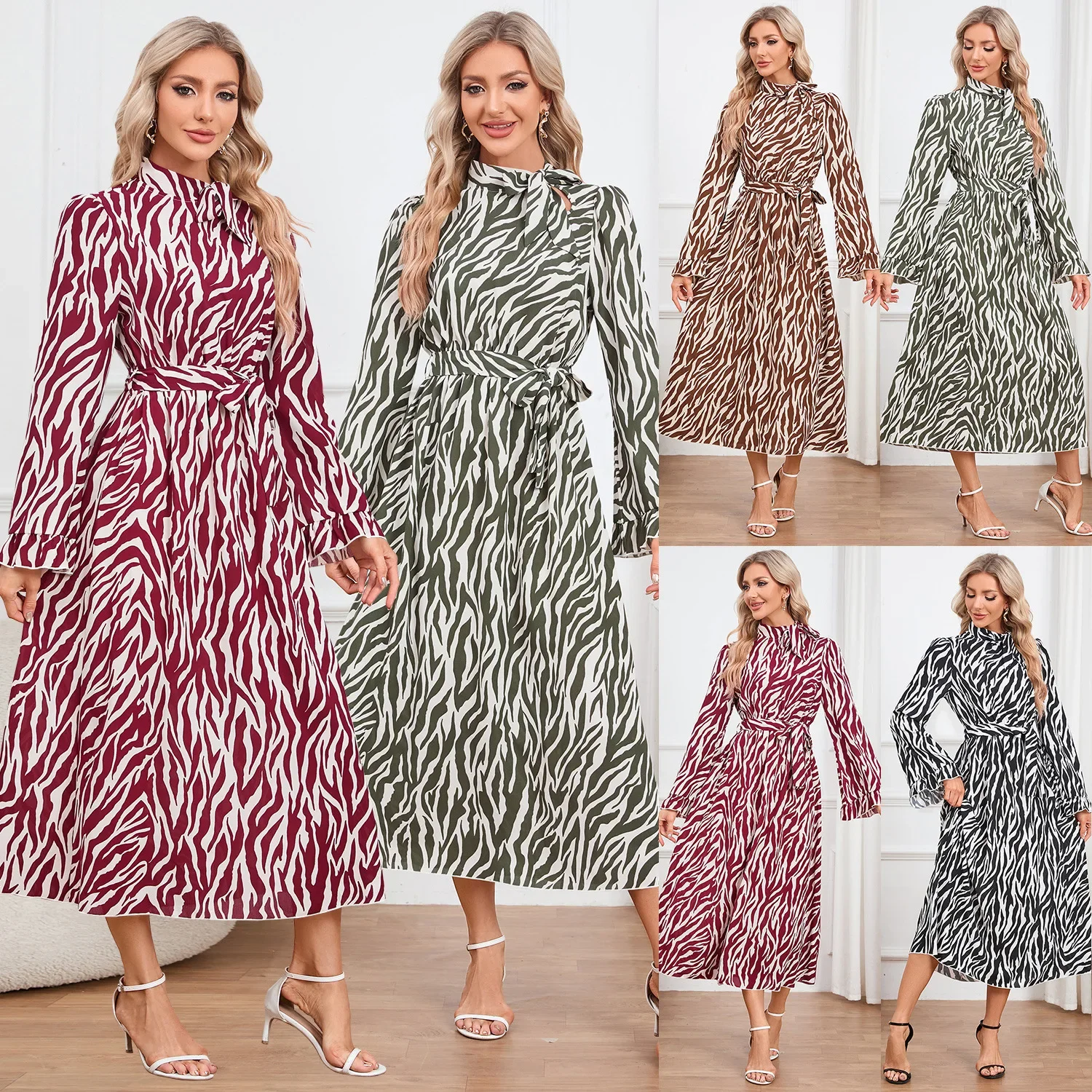 Европейский и американский приталенный темперамент расклешенные рукава