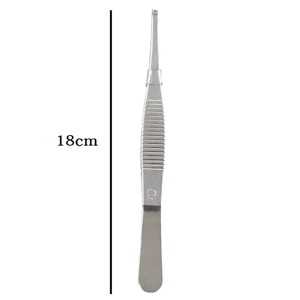 

Tool Toothed Tweezers 18/20/25cm Accessories For Suture Manipulate Needles Hold Stainless Steel Toothed Tweezers