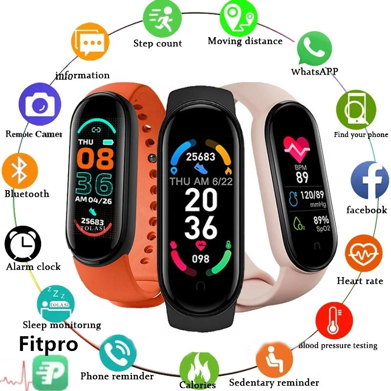 

Smart Watch Men Women's Smartwatch Fitness Sports Bracelet Wristband Heart Rate Music Control For Apple Huawei Xiaomi Smartband