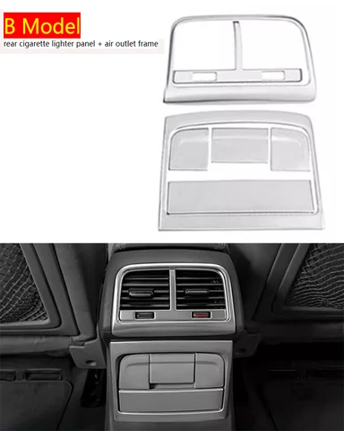 Стайлинг автомобиля для Audi Q5 8R 2009-2017, задняя наклейка из углеродного волокна в виде прикуривателя, наклейка на воздуховод, отделка, аксессуары
