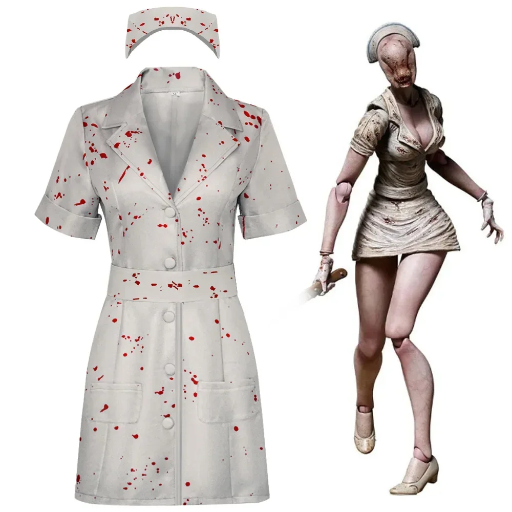 Костюм медсестры-зомби для косплея аниме Silent Hill 2 костюм Remake Horror костюмы на