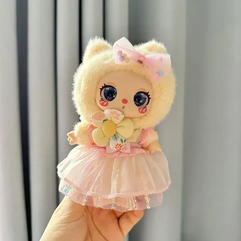 16 см мини-плюшевая кукла одежда аксессуары для Liila LUCKY CAT Idol клетчатая красивая