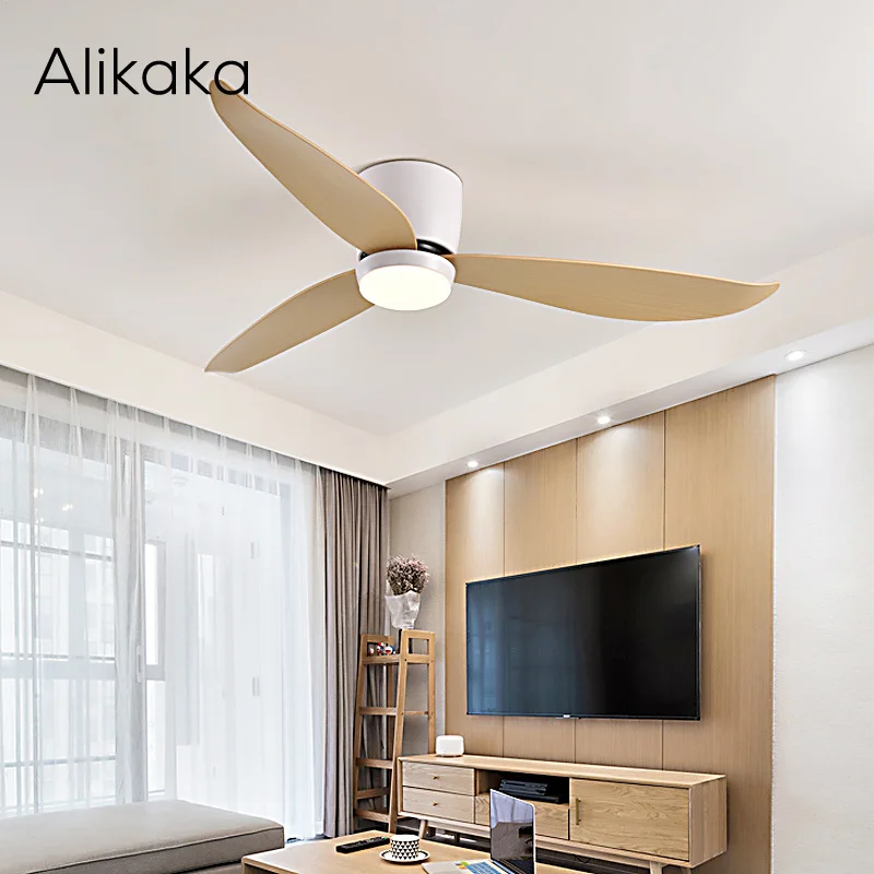 Modern Led 12w Ceiling Fans With Lights White Dc Ceiling Fan With Remote Control Decorative Home Ceiling Light Fan With Lamp