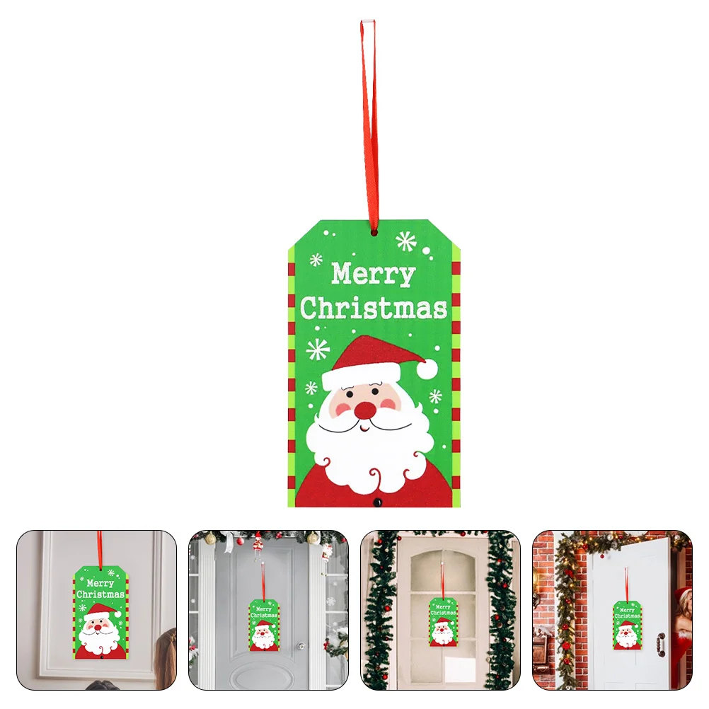 

Christmas Door Sign Hanging Wooden Plate Ornament Signs Wall Decorative Ornaments Board Lovely Plaque Holiday Reindeer Pallet