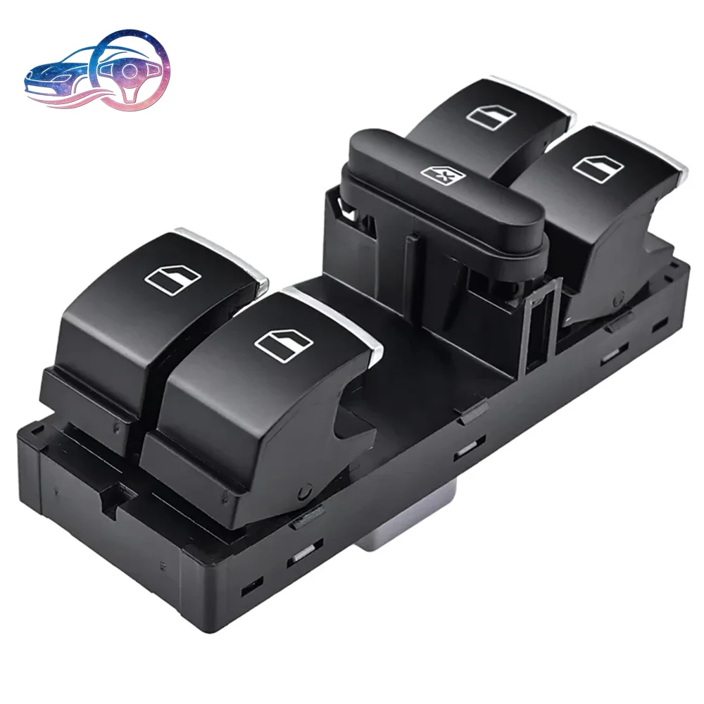 Фото 5ND959857 Для VW Golf 5 6 GTI MK5 MK6 Jetta Tiguan Passat B6 CC Fabio: Кнопка управления стеклоподъемником пассажирской стороны, красная, 7L6959855B №2