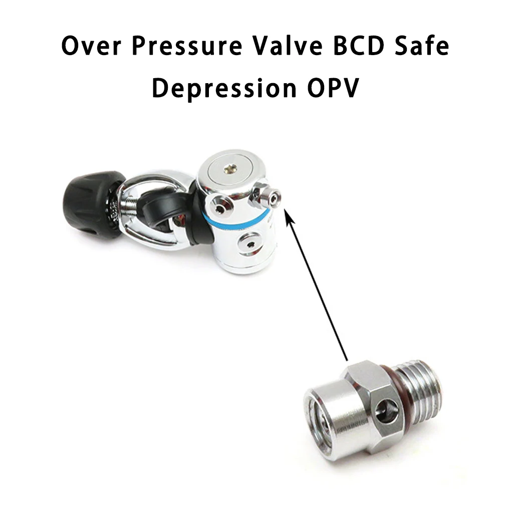 

Over Pressure Valve BCD Depression Valves Brass Anti-Corrosion Adaptor Easy to Install for Scuba Diving Snorkeling