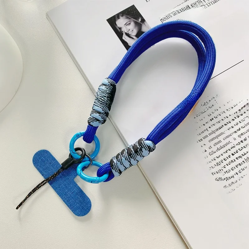 Модный темно-синий нейлоновый ремешок для мобильного телефона портативный