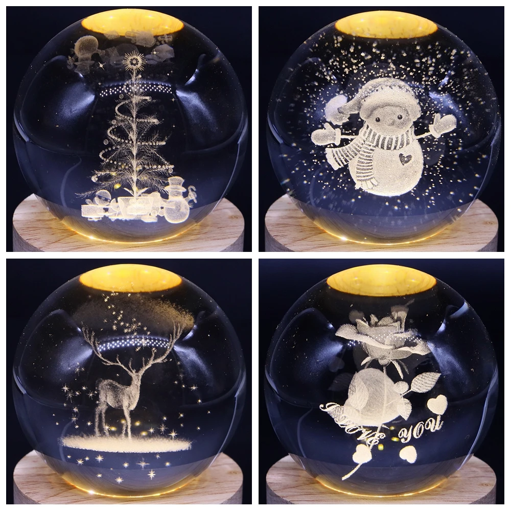 3D Хрустальный шар планета лазерная гравировка солнечная система глобус