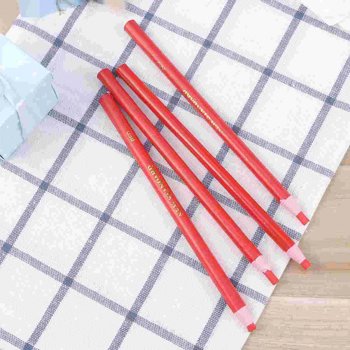 S Set Wax Pencils Drawing Marking Crayon For Wood Garments Metal Paper Fabrics, Red