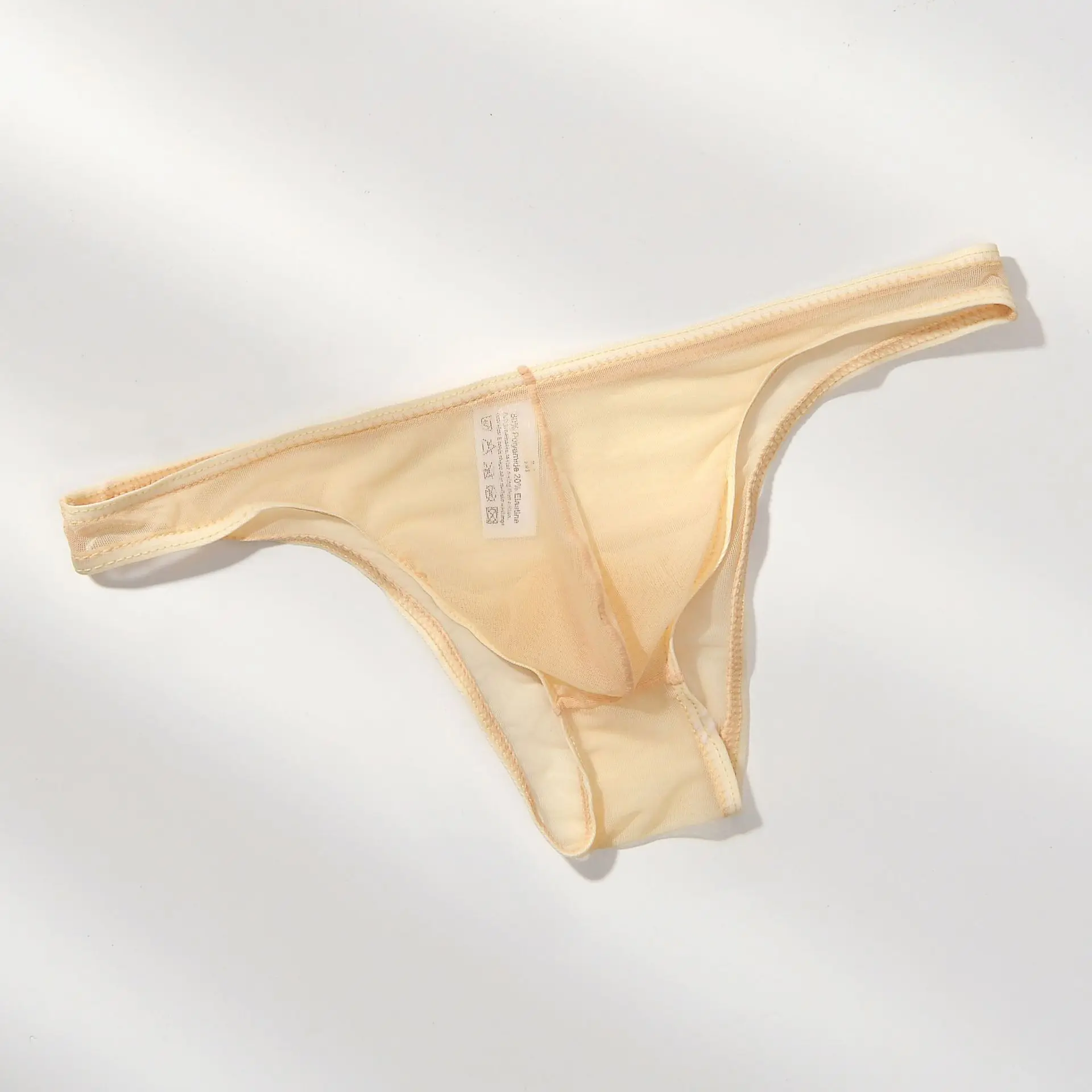 Men's Sexy See Through Briefs Mesh Sheer Transparent Stretchy Seamless Panties Underwear Mid-Rise Ultra-Thin Male Underpants