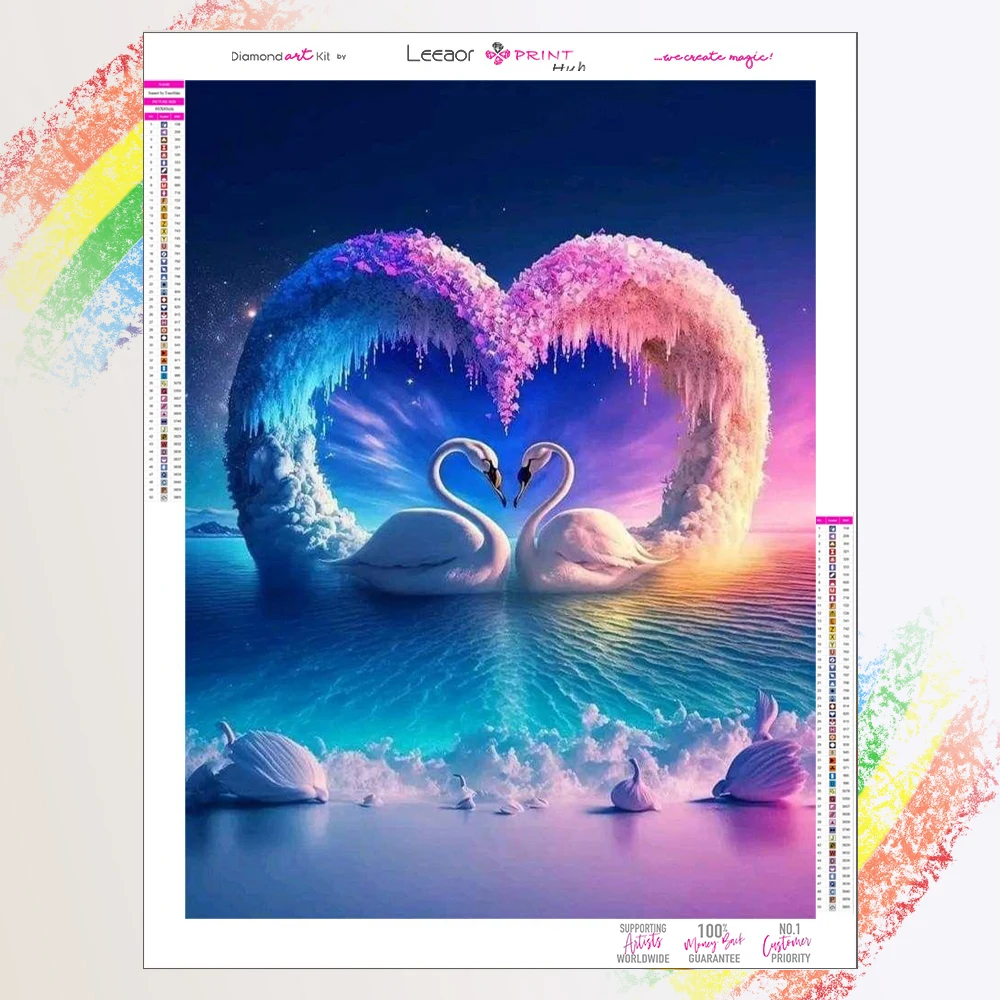 

Animal Diamond Painting Romantic Love Swan Mosaic Cross Stitch Kits Full Drill Embroidery Wedding Home Decor алмазная мозаика