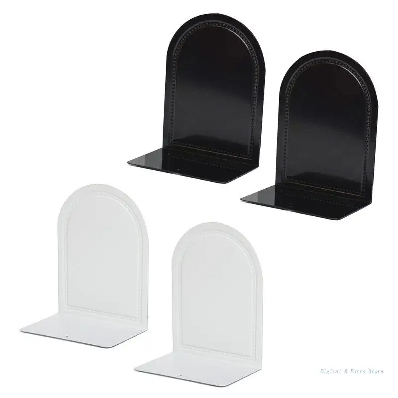 

M17F 1 Pair for Creative Metal Bookends Book Support Stand Desk Organizer Storage Holder Shelf Office Accessories