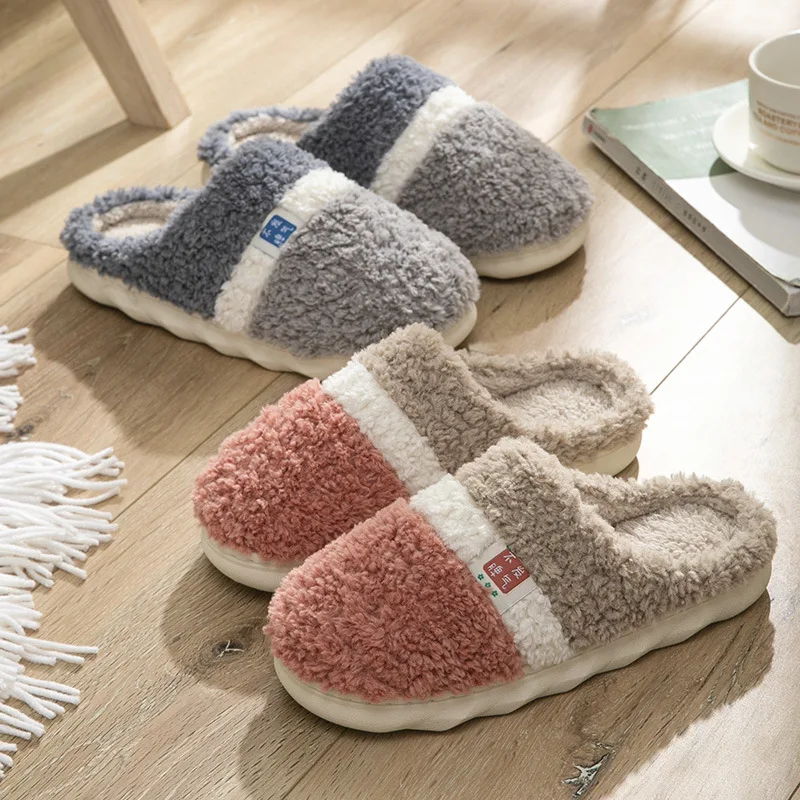 

Женские домашние тапочки из мягкой шерсти, Натуральная овечья кожа, меховые тапочки, зимние теплые тапочки, домашние тапочки