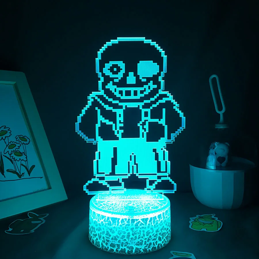 RGB ночник Undertale Sans Love Mangamall