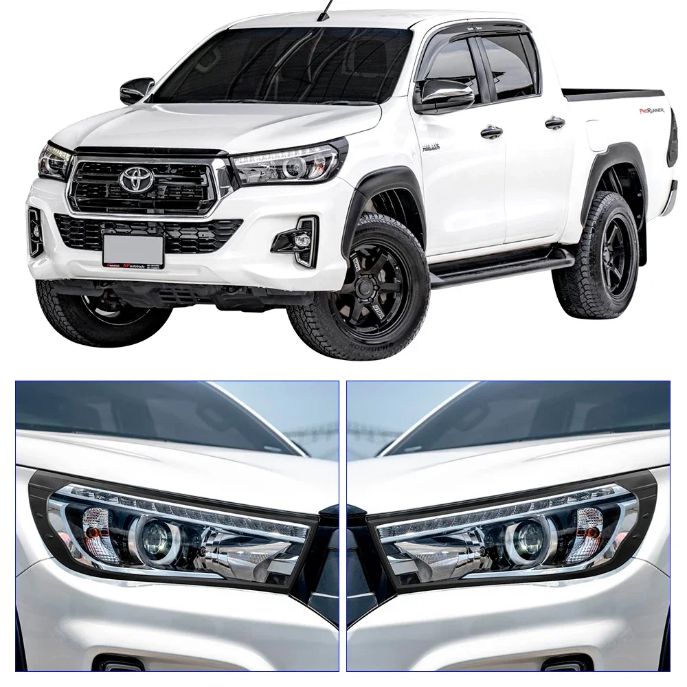 Крышка фары декоративная защита лампы для Toyota Hilux Recco SR5 2015 2016 2017 2018 2019 2020
