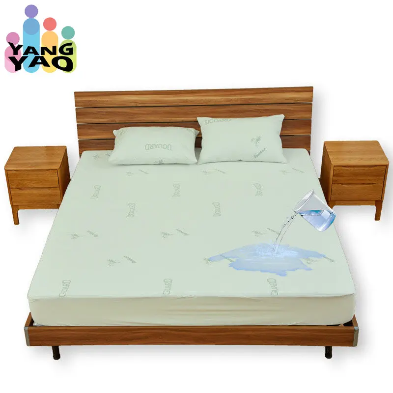 

Super Waterproof Mattress Cover Bamboo Fiber Single Twin King Size Air-Permeable Bed Pad Protector Cover Not Included Pillowcase