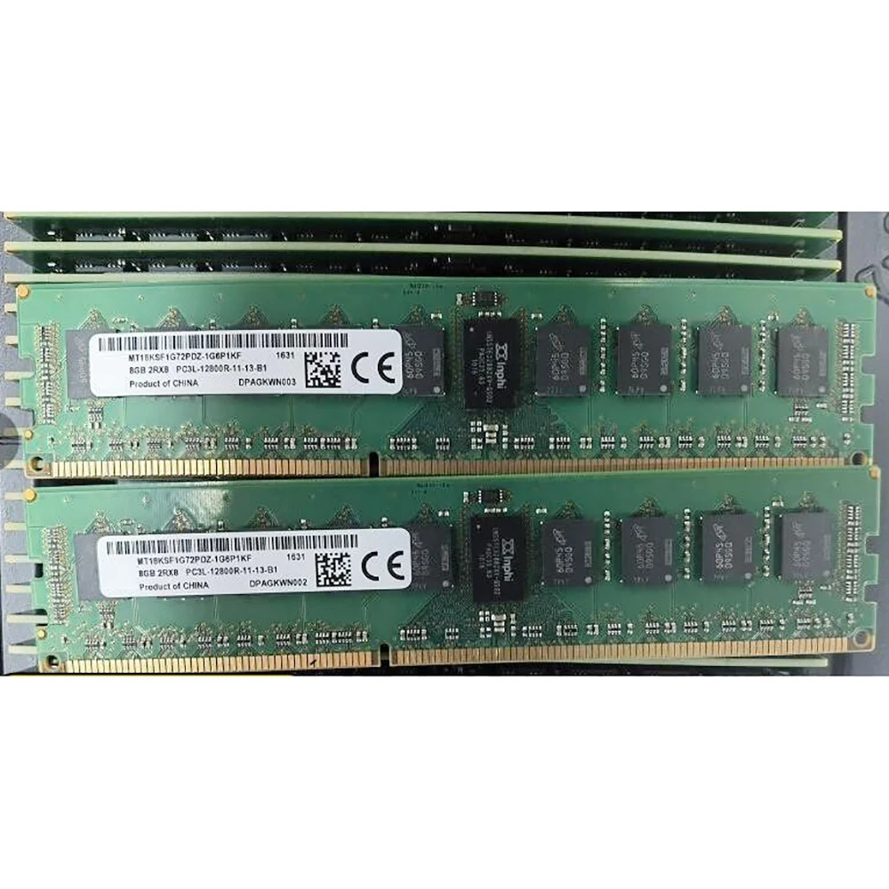 MT18KSF1G72PDZ-1G6P1KF 8G 8GB 2RX8 PC3L-12800R для MT RAM 1600 DDR3L REG, Серверная память, быстрая доставка, высокое качество