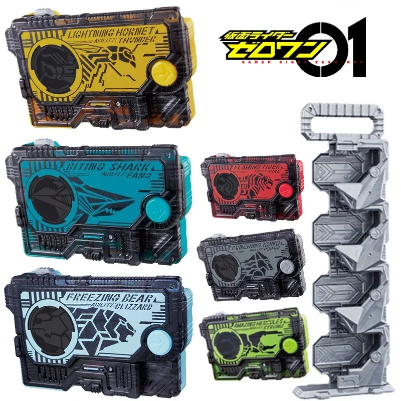 Фото Bandai оригинальная аниме-фигурка DX Kamen Rider Zero-One Progrisekey игрушки для мальчиков и девочек, детский рождественский подарок, коллекционная модель, украшения №3