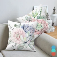 meaty throw pillowcase plant pattern printing polyester decoration cactus aloe green cushion cover bench sofa fluffy pillow case