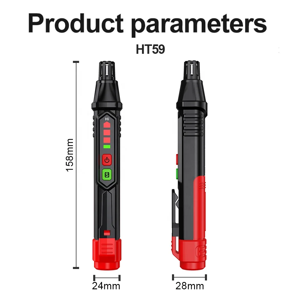Фото Детектор утечки газа HT59 HT60 HT61, 0-1000PPM, с звуковой и световой сигнализацией, для обнаружения природного газа №2