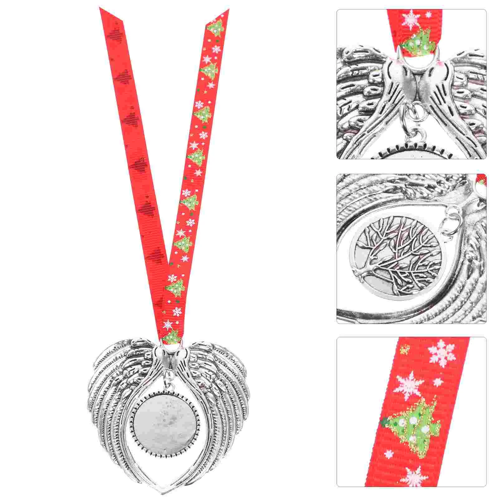 

Christmas Ornaments Ornament Tree Hangingwing Angel Photo Frame Pendantmemorial Picture Anglegift Decor Sublimation Personalized