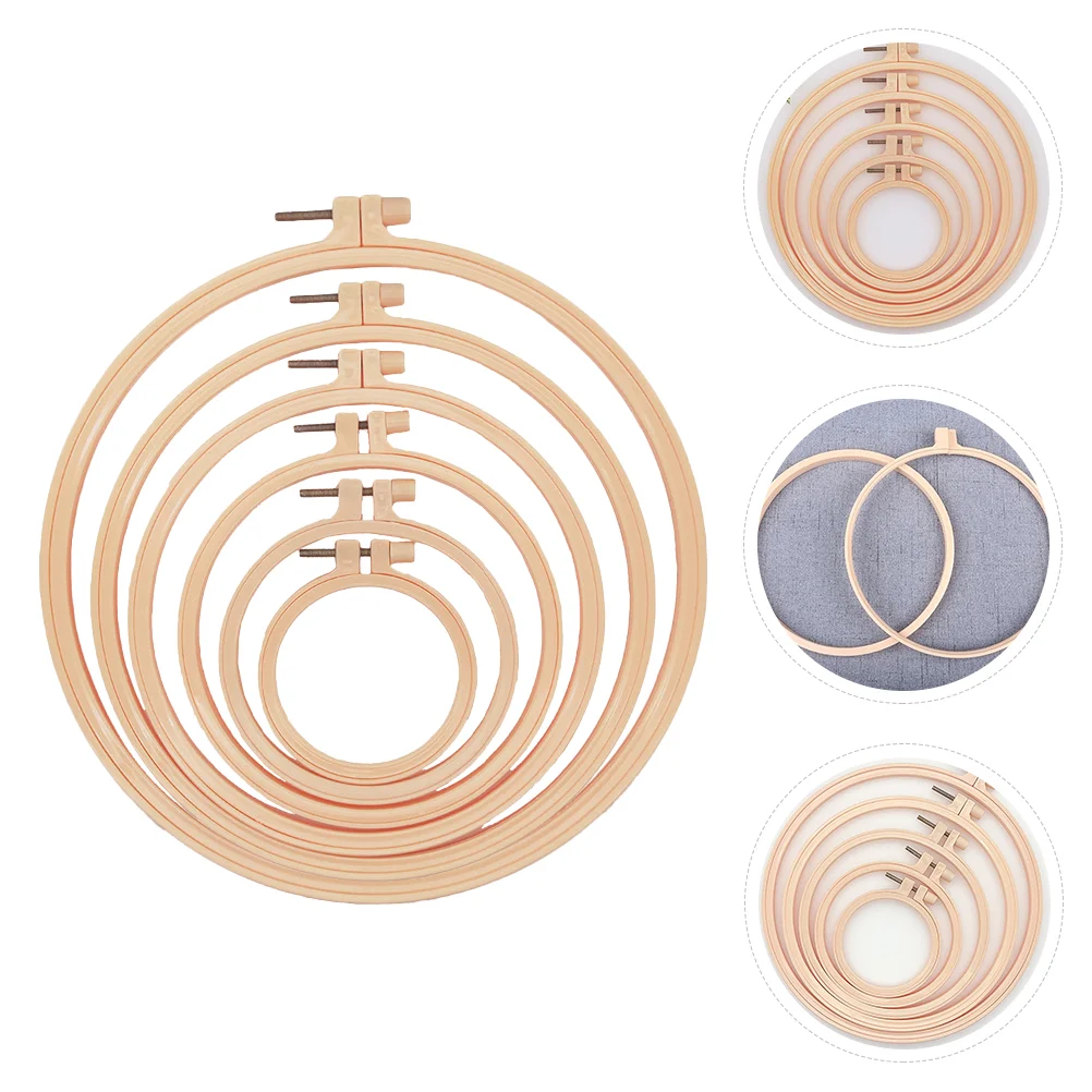 

6pcs Chic Embroidery Circles Cross Hoops for Sewing Craft