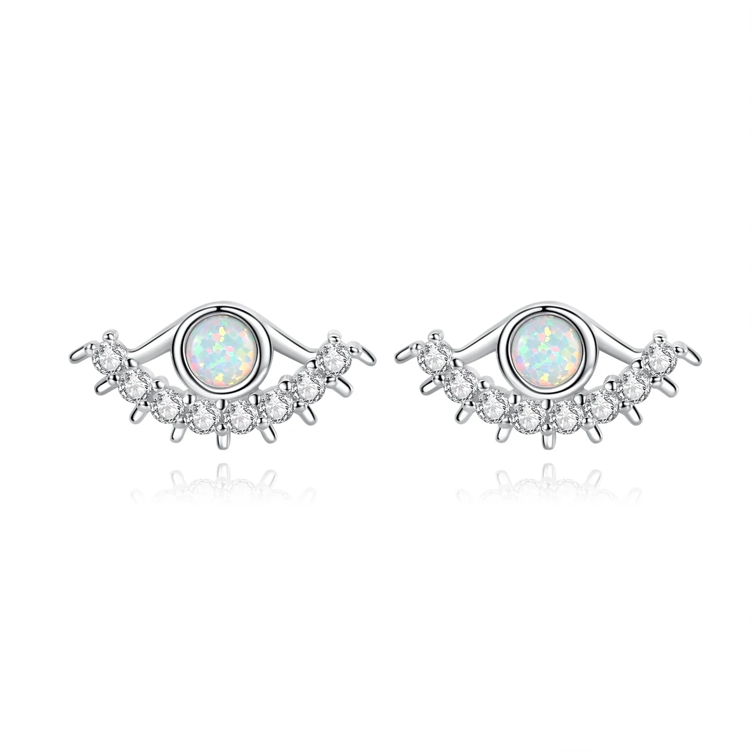 KALETINE серьги-гвоздики из стерлингового серебра 925 пробы с опалом крылья ангела