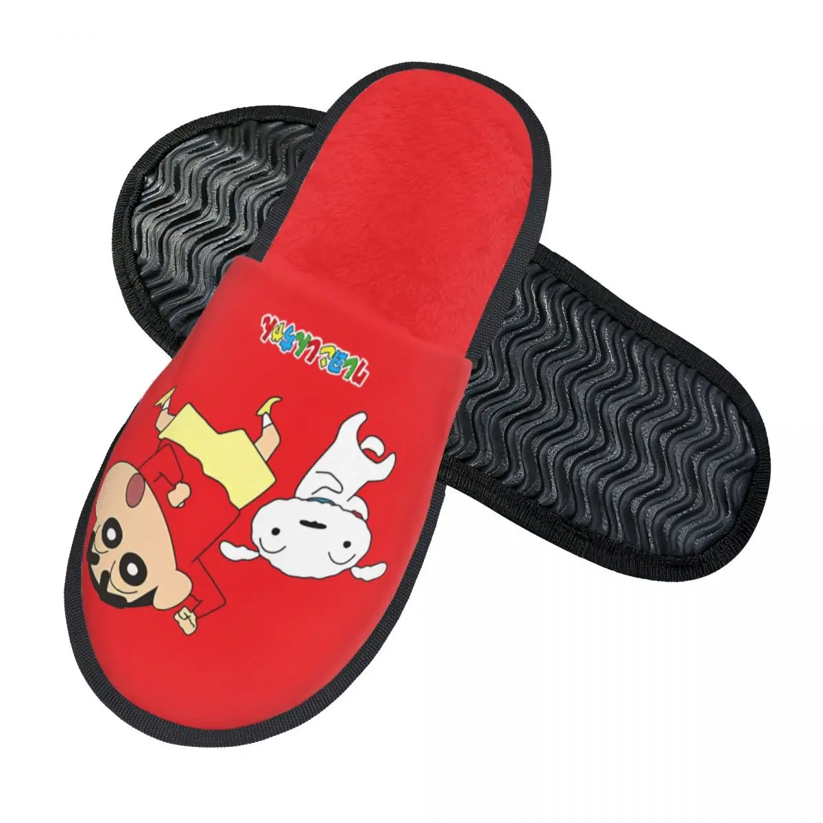 Фото Домашние тапочки Crayon Shin-chan с эффектом памяти, подарок для женщин и мужчин, домашняя обувь с противоскользящей подошвой. №2
