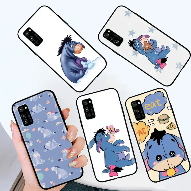 Черный чехол для iPhone 15 Plus SE 5 телефон 6 6S 7 8 Pro Max Eeyore