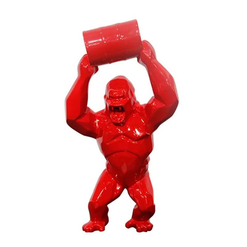

CREATIVE KINGKONG RESIN STATUE GORILLA BUST FIGURE MODEL TOY BOX COLLECTIBLE DECORATION ART CRAFT SIMULATION ANIMAL A1396