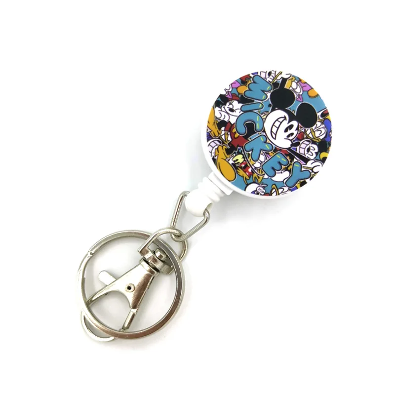 

Mickey Mouse Characters Cute Card Cover Clips Badge Reel Student Nurse Exhibition Enfermera Name Clips Card ID Card Holder