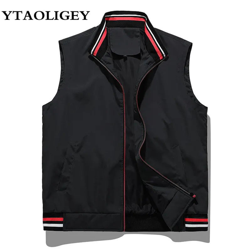 

Жилет мужской тонкий, рабочая одежда, куртка-бомбер без рукавов, уличный Повседневный Свободный жилет с воротником-стойкой, брендовый жилет, весна-лето 2023