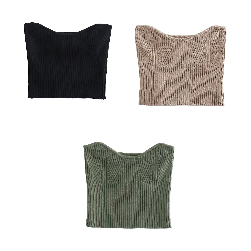 

Женский трикотажный топ-труба, весна-лето