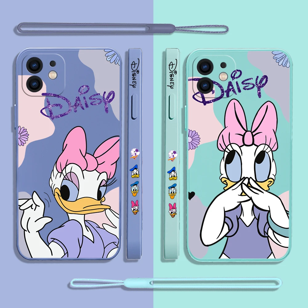 

Disney Donald Duck Daisy Cartoon Phone Case For Samsung A53 A50 A52 A52S A51 A72 A71 A73 A81 A91 A32 A30 4G 5G with Hand Strap