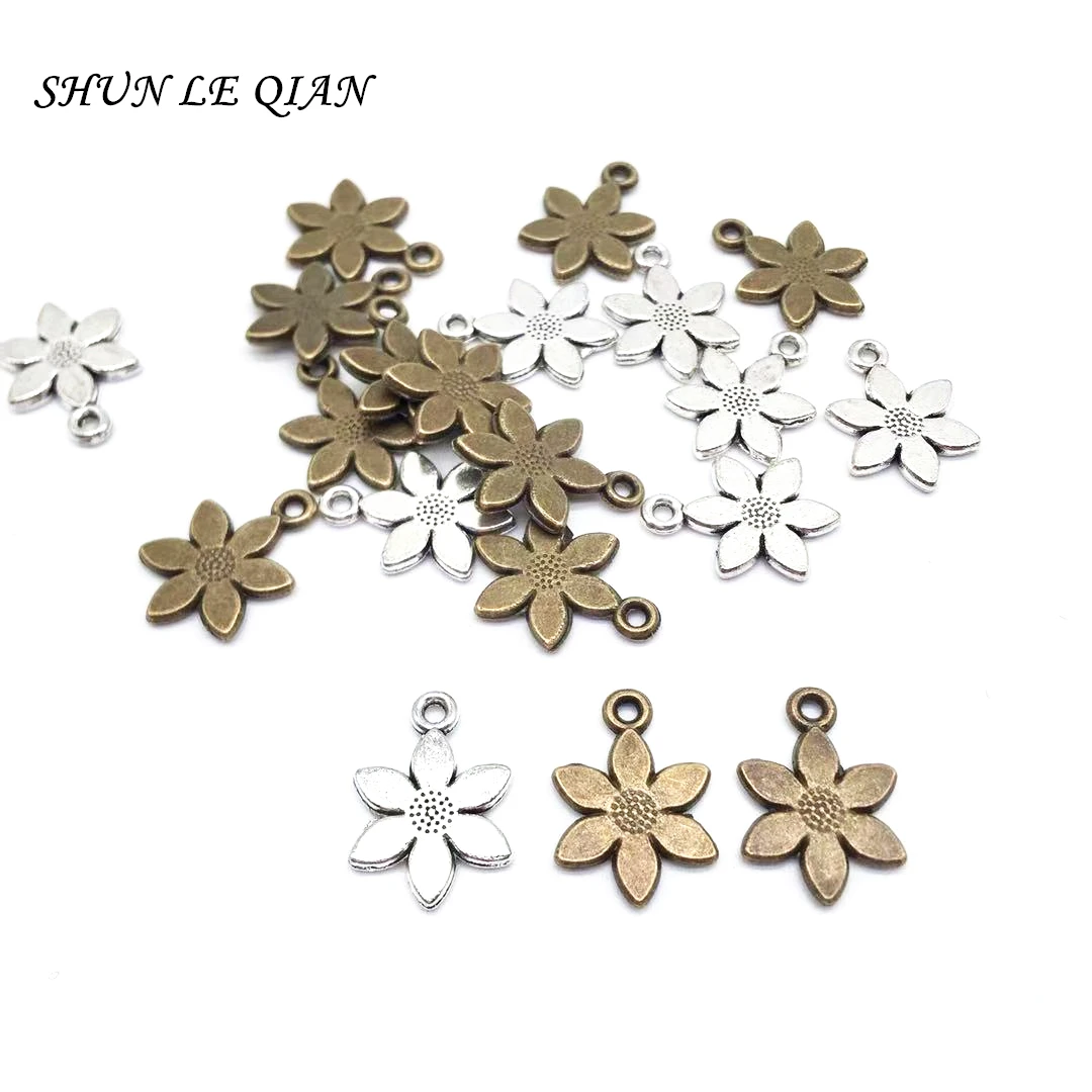 

Wholesal 33 pcs Flower Charms Pendants Earrings Necklace Bracelet Ankle Accessories for Jewelry Making Findings