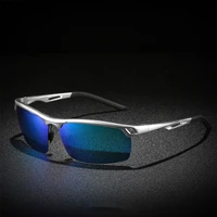 sport al mg alloy rimless polarized mirror sunglasses grey brown red blue lenses driving outdoors sun glasses