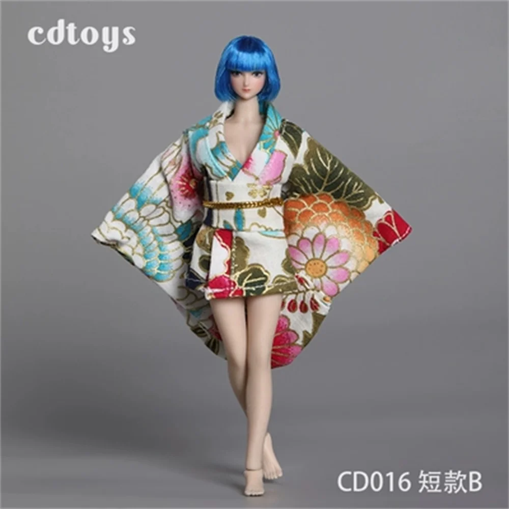 Cdtoys Cd016 1/12 женщина-солдат длинное короткое кимоно с принтом модель древней одежды