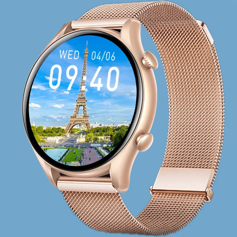 

Новинка 2022, женские умные часы для здоровья с GPS, треком движения, голосовым ассистентом, Bluetooth-вызовом, пользовательским циферблатом, умные ...