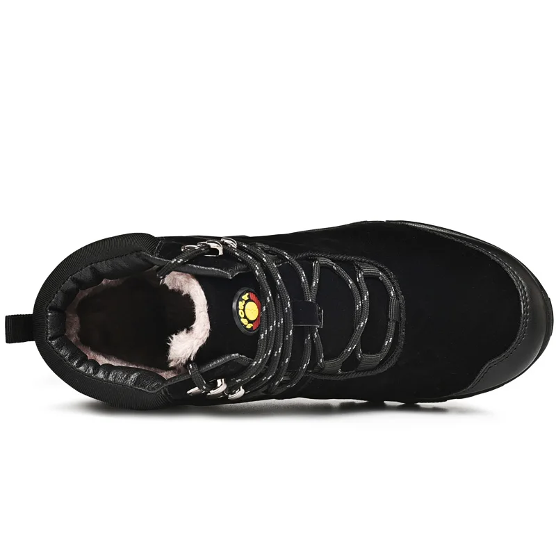 2022 Hiking Boots Men Waterproof Outdoor High Top Shoes Men's Trekking Sneakers Non-slip Winter Plush Windproof Hunting Boots 46