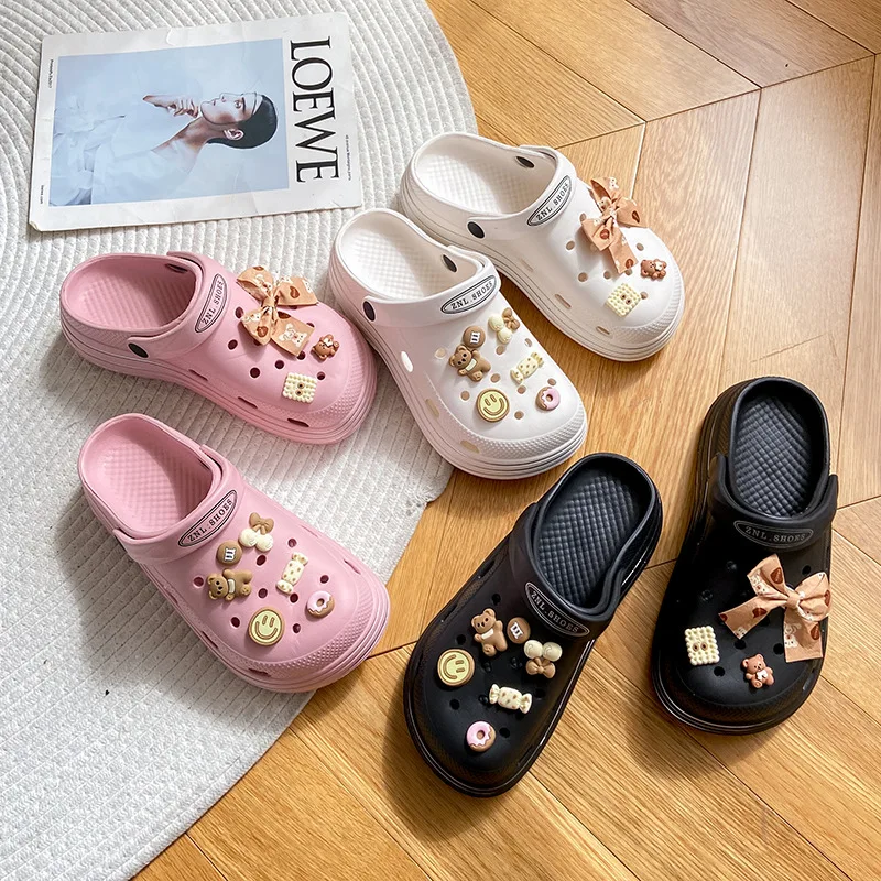 Litfun Summer Women Slippers Clogs Outdoor Thick Sole Sandals Women EVA Light Non-slip Home Slides Flip Flops Garden Shoes