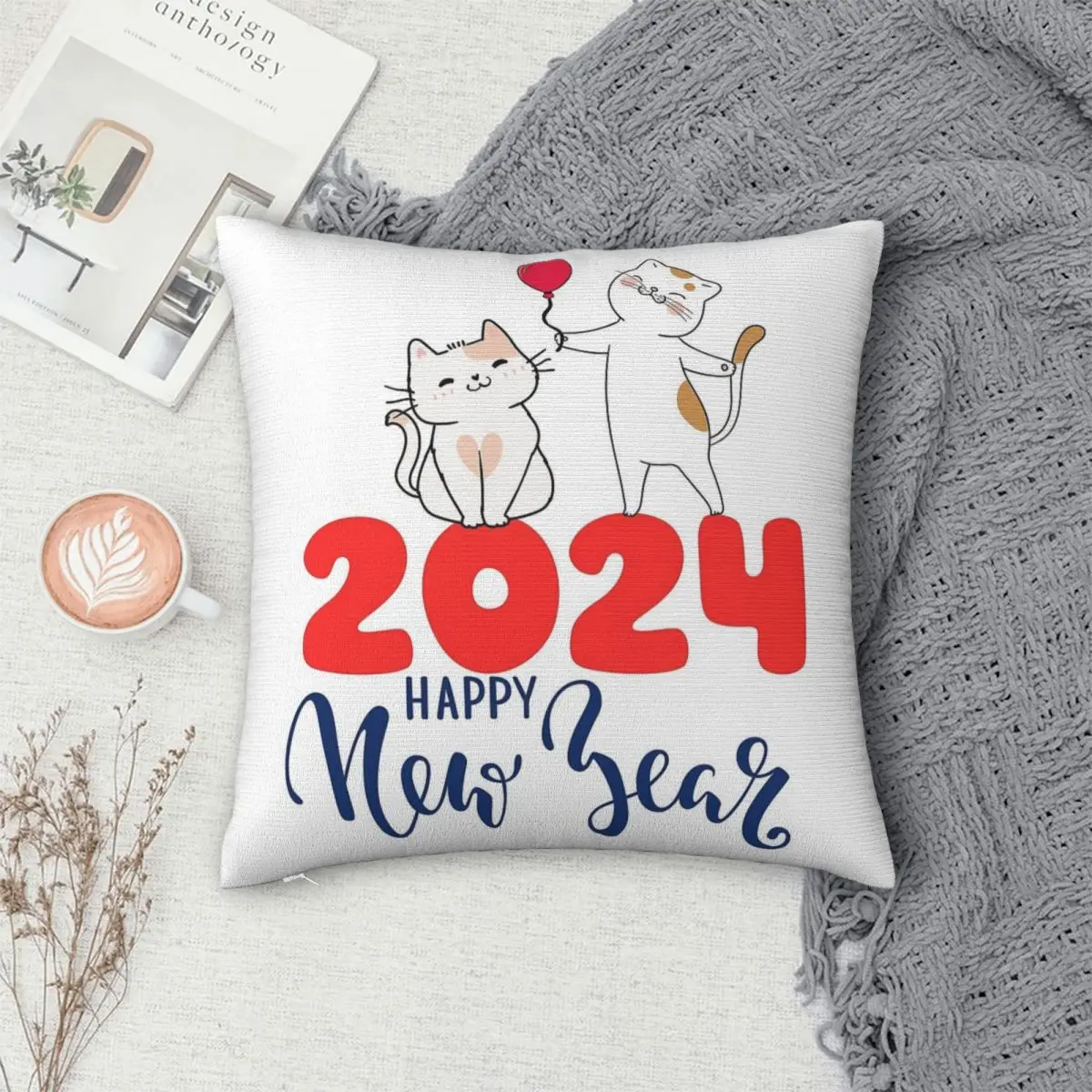 

С Новым Годом 2024, наволочка, чехол, подушка, удобная декоративная подушка для дивана, декоративные подушки для спальни