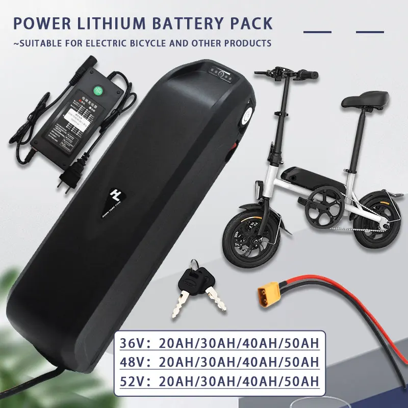 

2021 Electric Bike Battery Pack 48V 17Ah 36V 20Ah Cells Front Rear Hub / Mid Drive Bicycle Motor Kit with Charger XT60 Plug