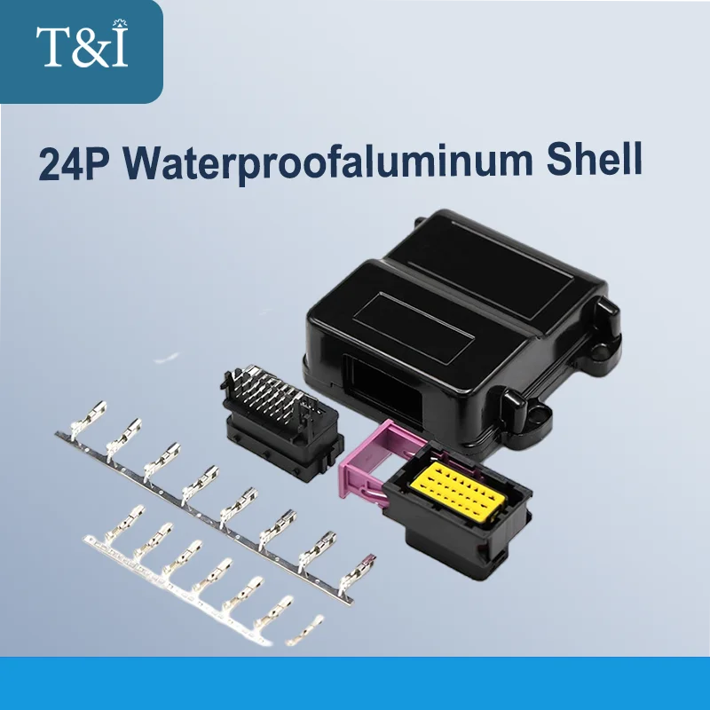 

T&I 24Pin Ecu Controller Automotive Aluminum Enclosure Lpg Cng Conversion With Auto Connectors 211Pc249S0005