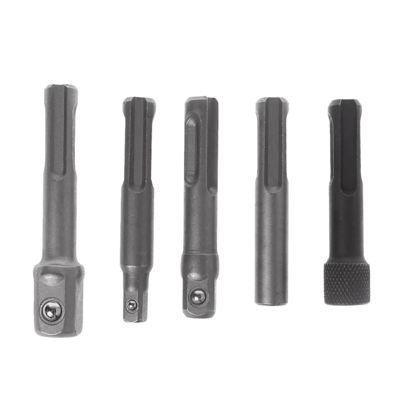 

5Pcs SDS 1/4 Socket Driver Hammer Drill Bit Chuck Adaptor Bar Set