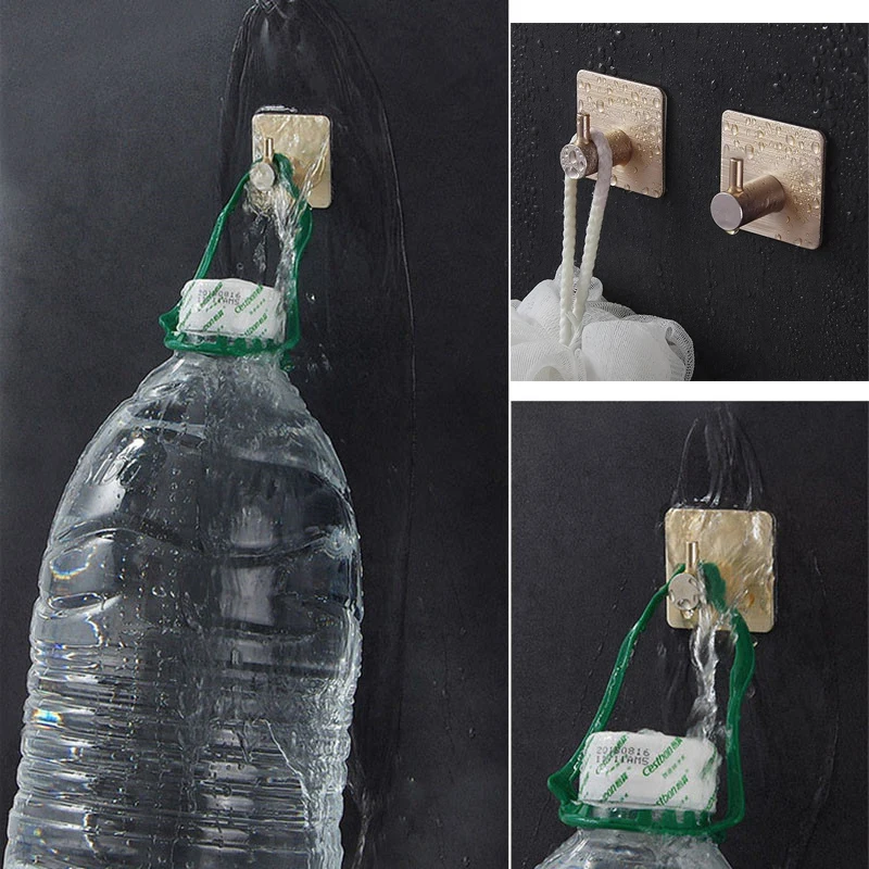 Настенные Крючки из нержавеющей стали водонепроницаемый клейкий крючок вешалка