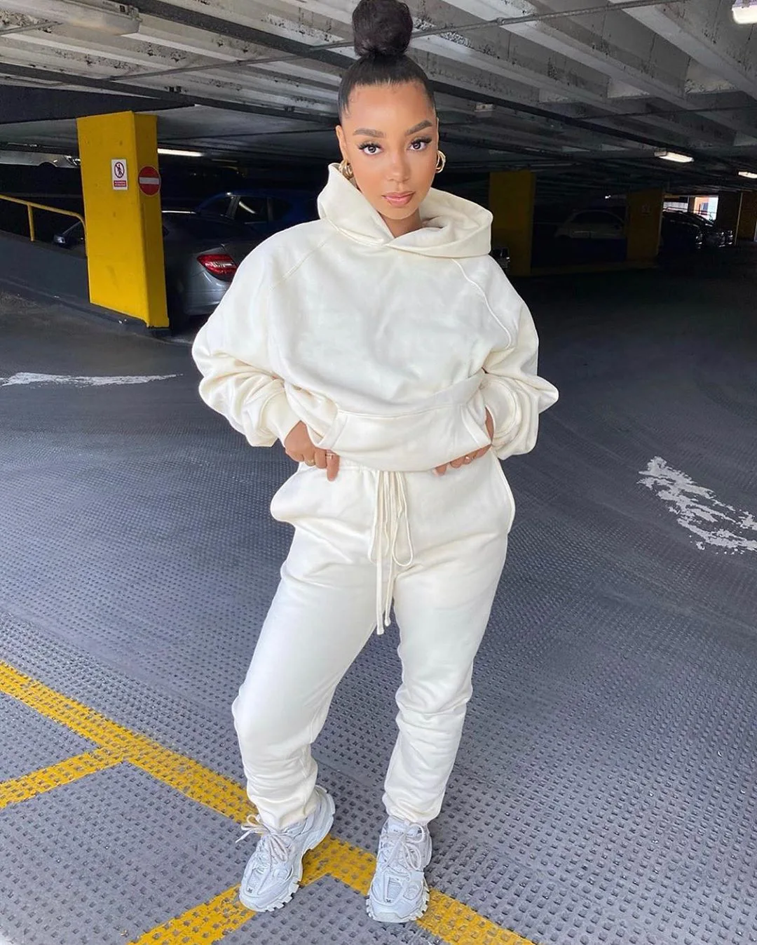 

Womens Two 2 Piece Sets Sweatsuits Pink Winter Tracksuit For Women Outfits Long Sleeve Pullovers Pants Suits Black Matching Sets