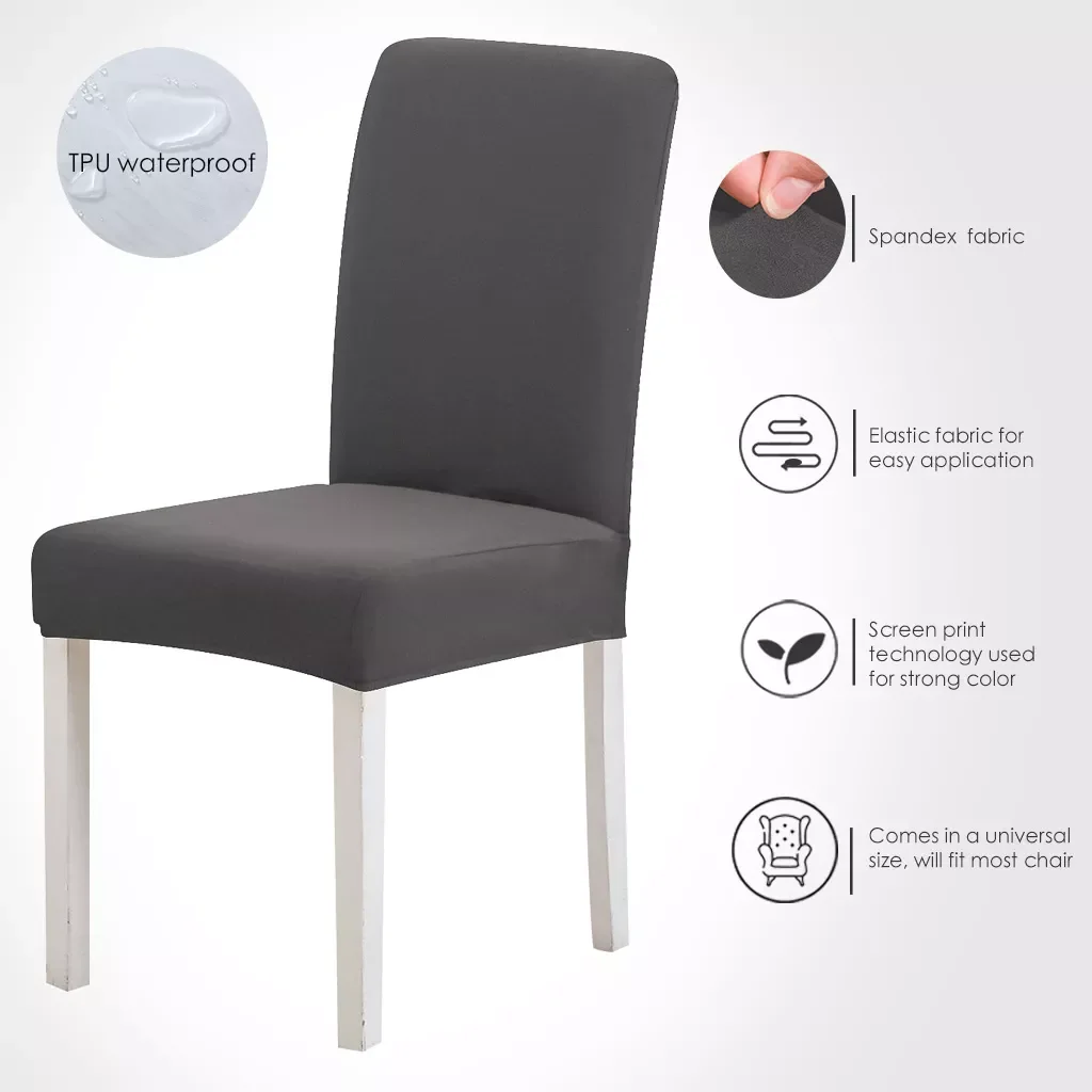 

Chair Covers Elastic Waterproof Chair Cover Water Resistant Spandex For Wedding Dining Room Office Banquet housse de chaise