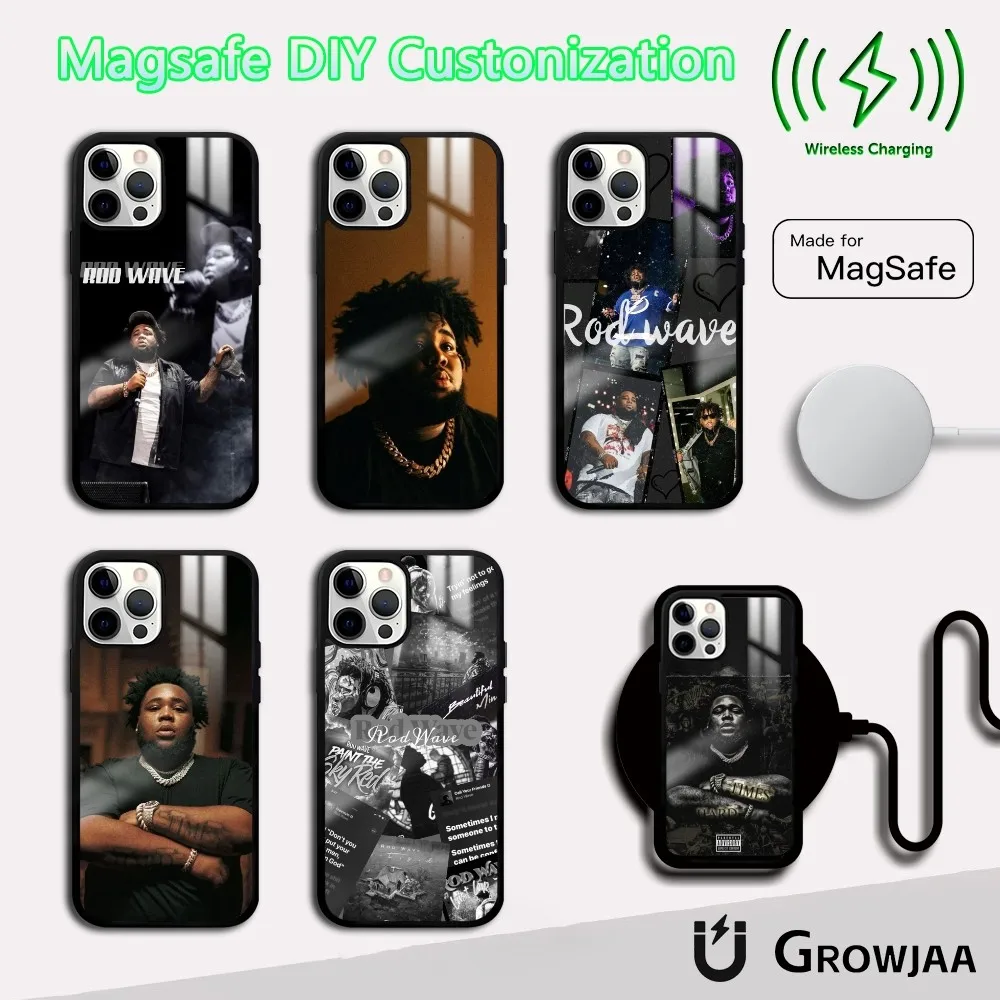 R-Rod W-Wave American Rapper Phone Case For IPhone 16 15 14 13 12 11 Pro Max Plus Mini Magsafe Mirror Wireless Magnetic Cover