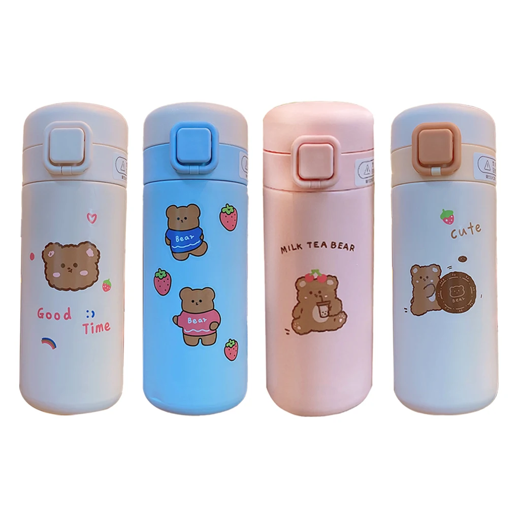 

Мультяшная 350 мл вакуумная фляжка бутылка из нержавеющей стали Изолированная чашка для студентов бутылки для воды чашки для школы посуда дл...